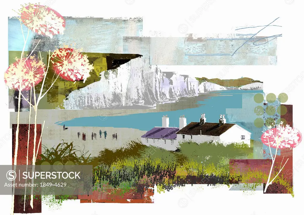 Collage of Sussex coastline