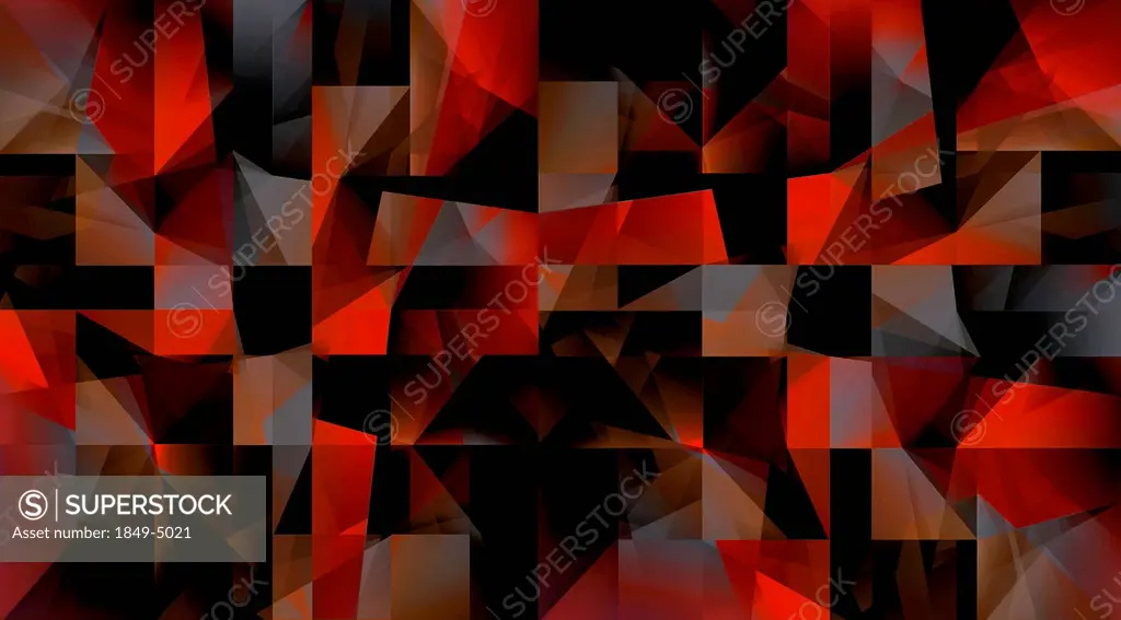 Abstract red and black geometric pattern