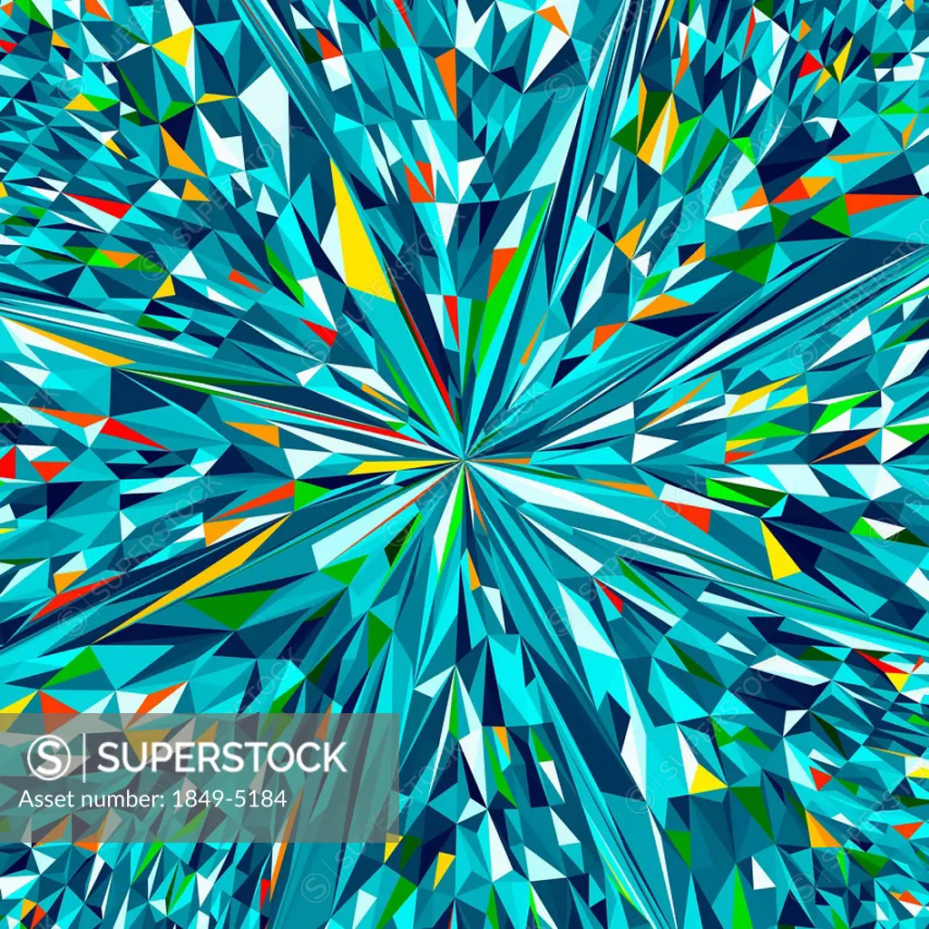 Vibrant angular multicolored abstract pattern