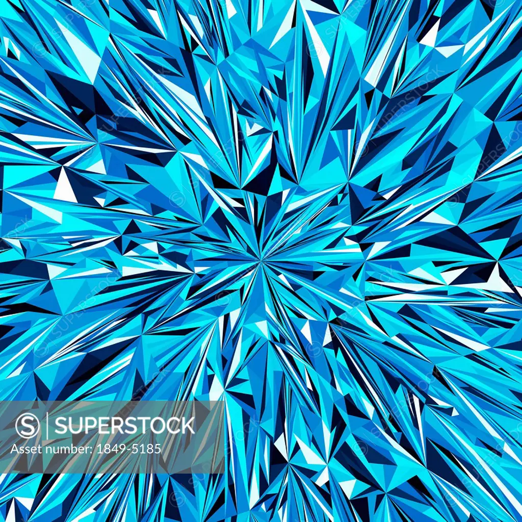 Vibrant angular blue abstract pattern