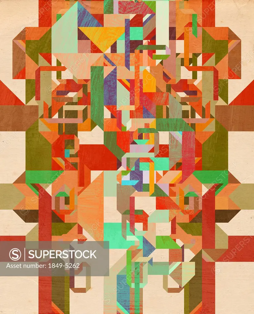 Multicolored geometric abstract
