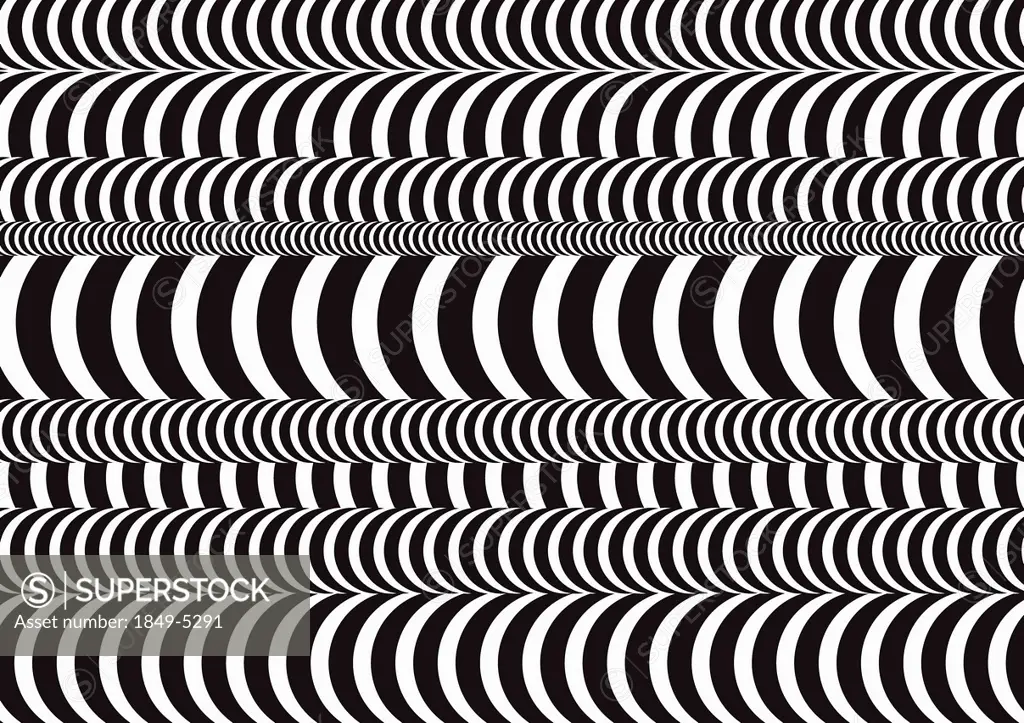 Abstract black and white 3d poles with stripes