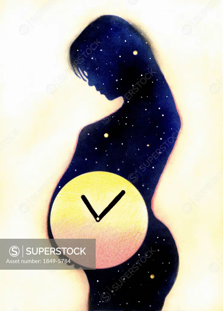 Pregnant woman with biological clock