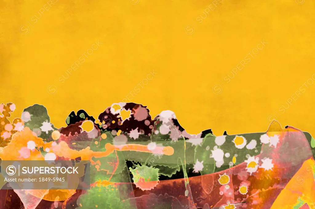 Bright color abstract splatter