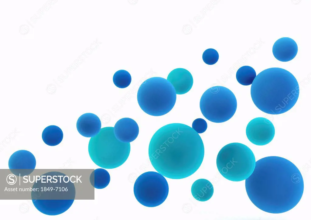 Bright blue and turquoise balls