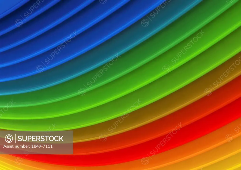 Abstract full frame backgrounds pattern of multicolored curved stripes
