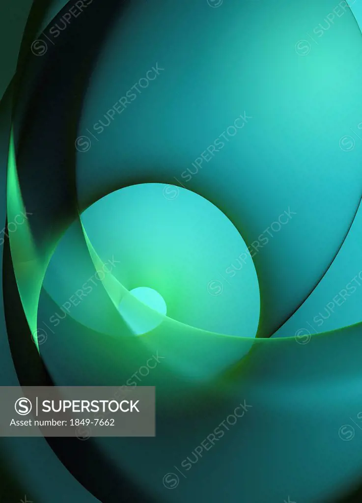 Bright green spiral abstract backgrounds pattern