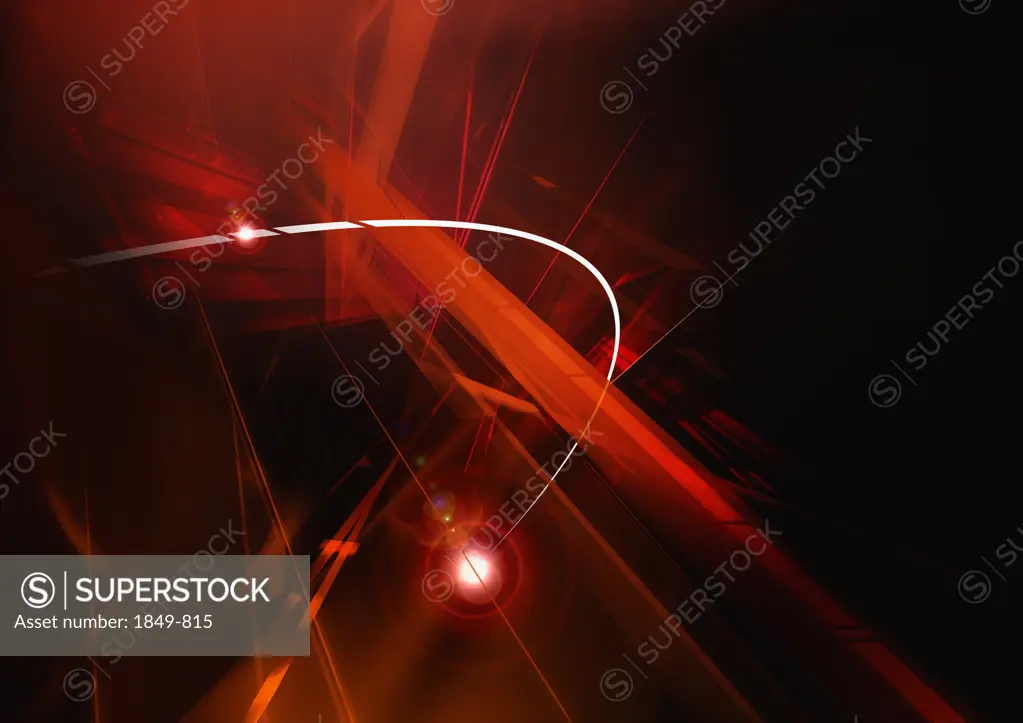 Abstract image of red cables and lights