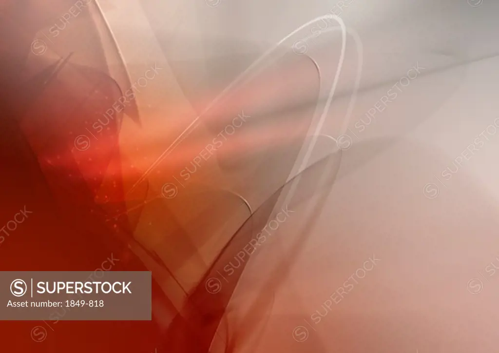 Abstract image of red and gray lines and lights