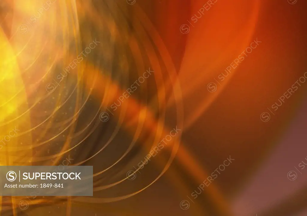Abstract image of red and yellow swirling lines