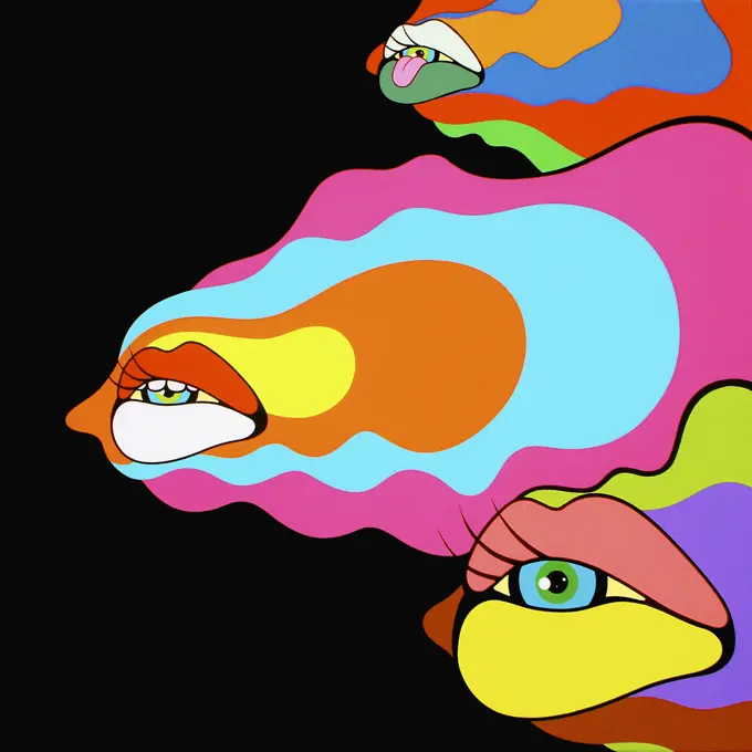 Psychedelic mouths and eyes