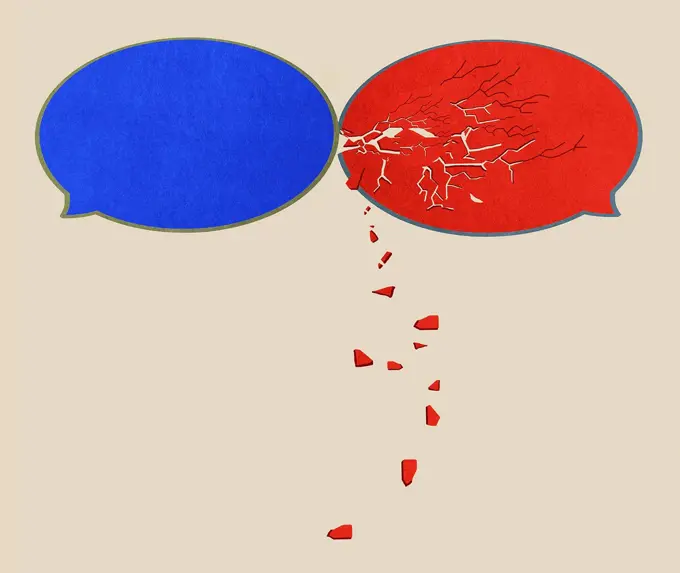 Clashing speech bubbles