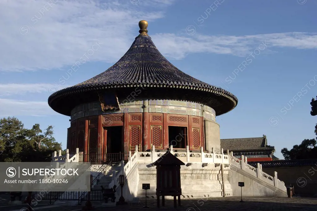China, Beijing, Tiantan Park, Aka The Temple Of Heaven. View Of The Imperial Vault Of Heaven
