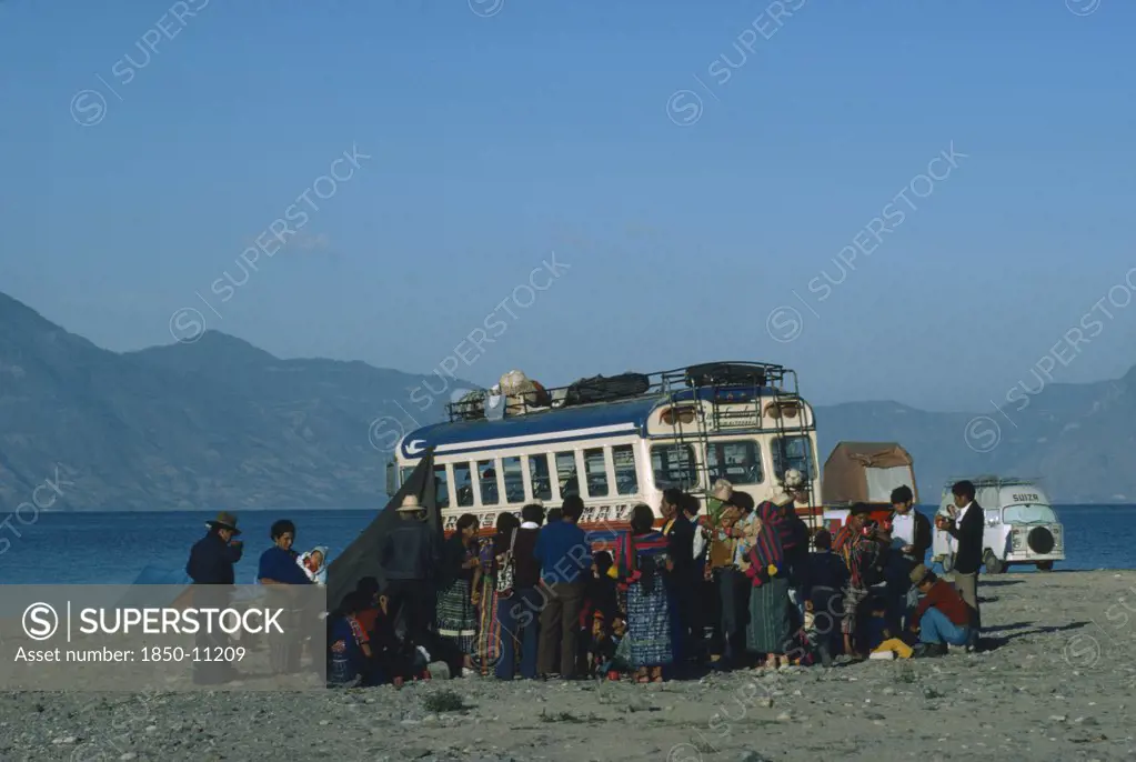 Guatemala, Transport, Overcrowded Bus.