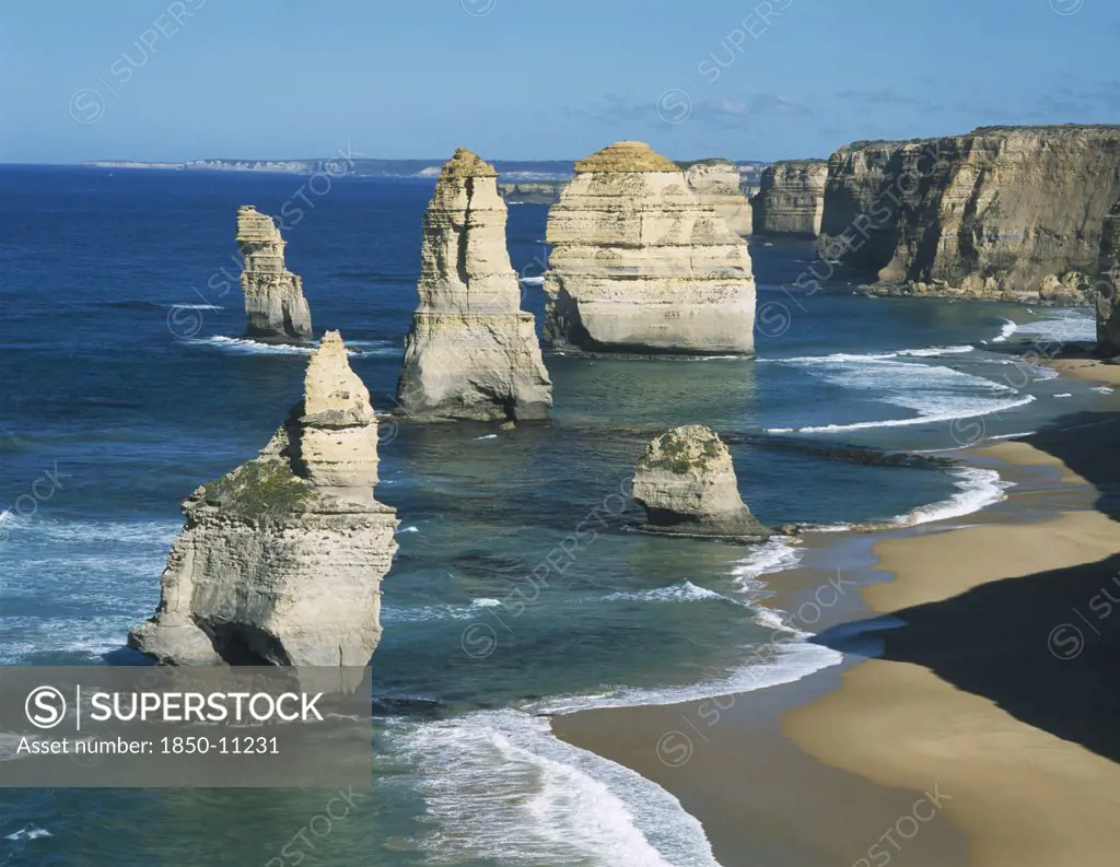 Australia, Victoria, Port Campbell N.P, Great Ocean Road. The Twelve Apostles Sea Stacks