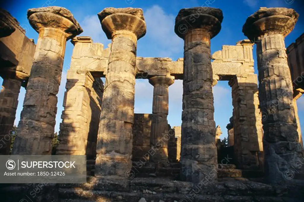 Libya, Cyrenaica, Cyrene, Temple Of Zeus In Ancient City Founded C. 630 Bc By A Colony Of Greeks Of Thera And Later An Important Roman City.