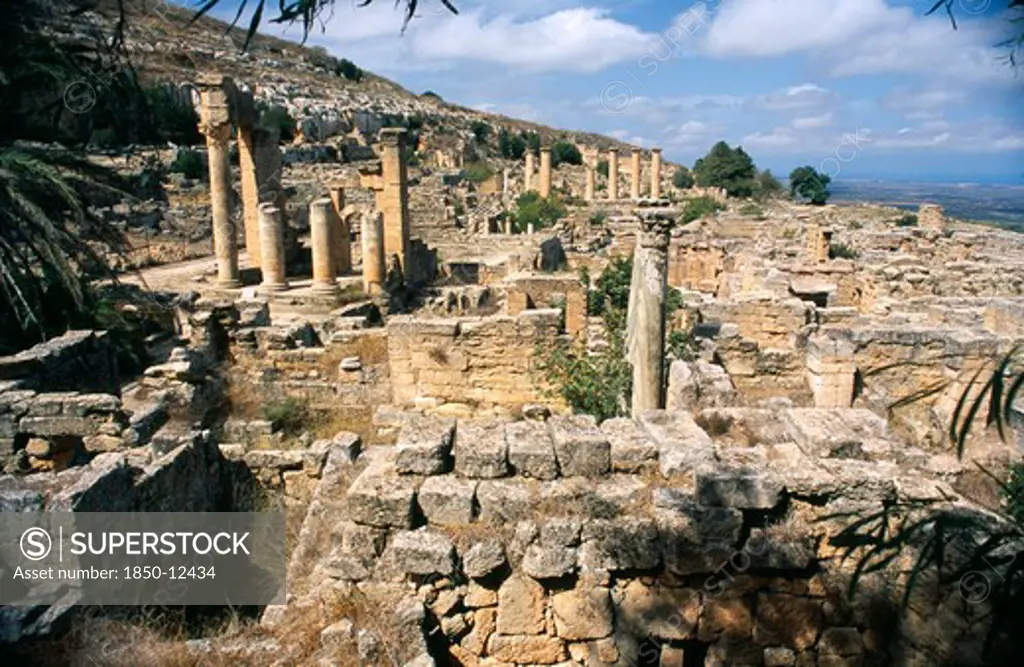 Libya, Cyrenaica, Cyrene, Ruins Of Ancient City Founded By Colony Of Greeks Of Thera C. 630 Bc Before Becoming A Seat Of Roman Government.