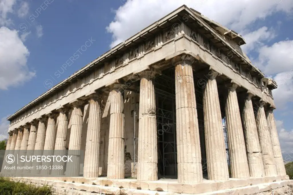 Greece, Athens, Ancient Agora. Temple Of Hephaestus Dating From 449Bc