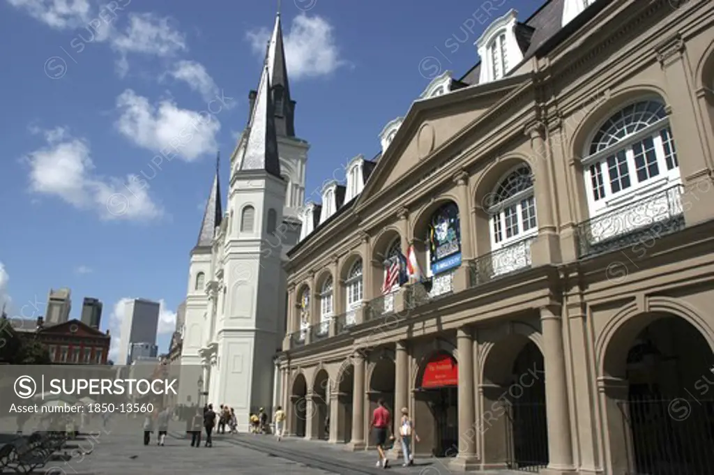 Usa, Louisiana, New Orleans, French Quarter. The Louisiana State Museum Cabildo On Jackson Square