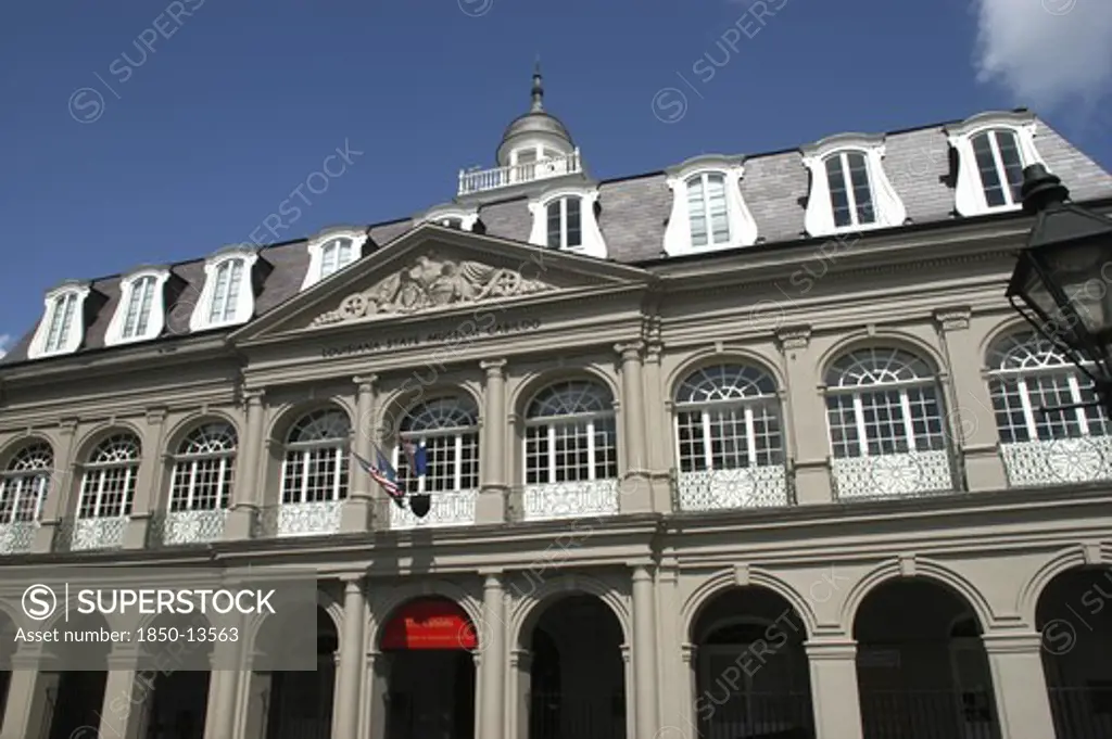 Usa, Louisiana, New Orleans, French Quarter. The Louisiana State Museum Cabildo Facade On Jackson Square