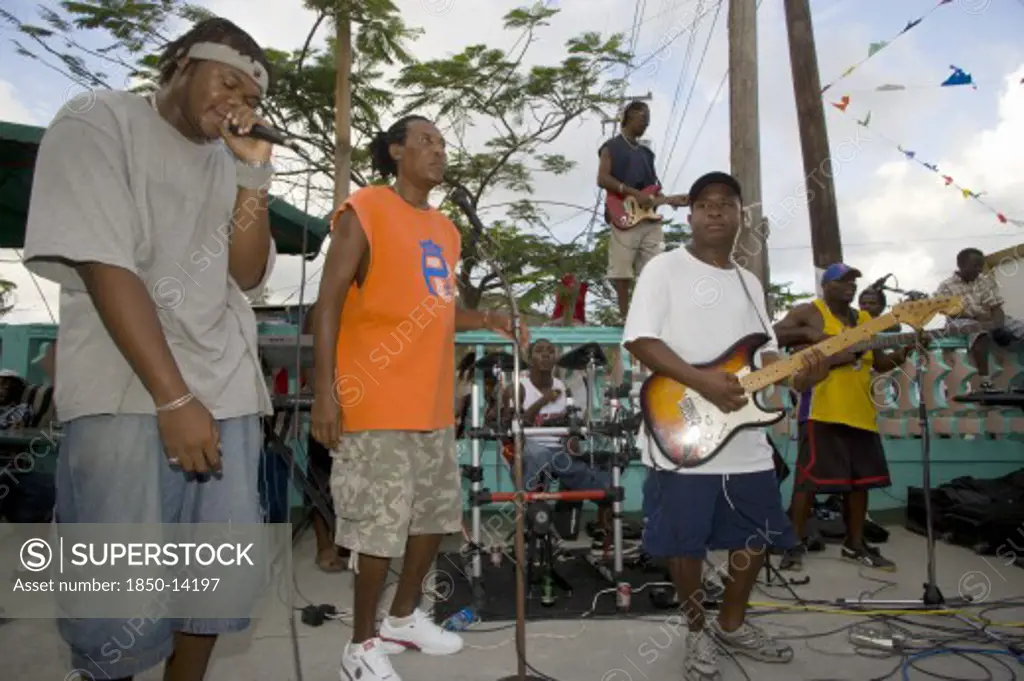 West Indies, St Vincent & The Grenadines, Union Island, Street Band At Easterval Easter Carnival In Clifton