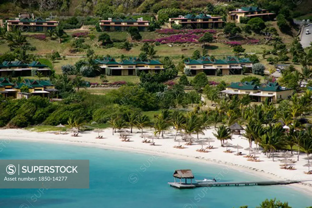West Indies, St Vincent & The Grenadines, Canouan, Jambu Beach And Villas At Raffles Resort