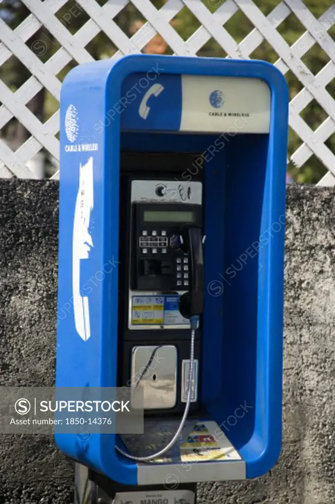 West Indies, Barbados, St James, Cable And Wireless Payphone In Holetown