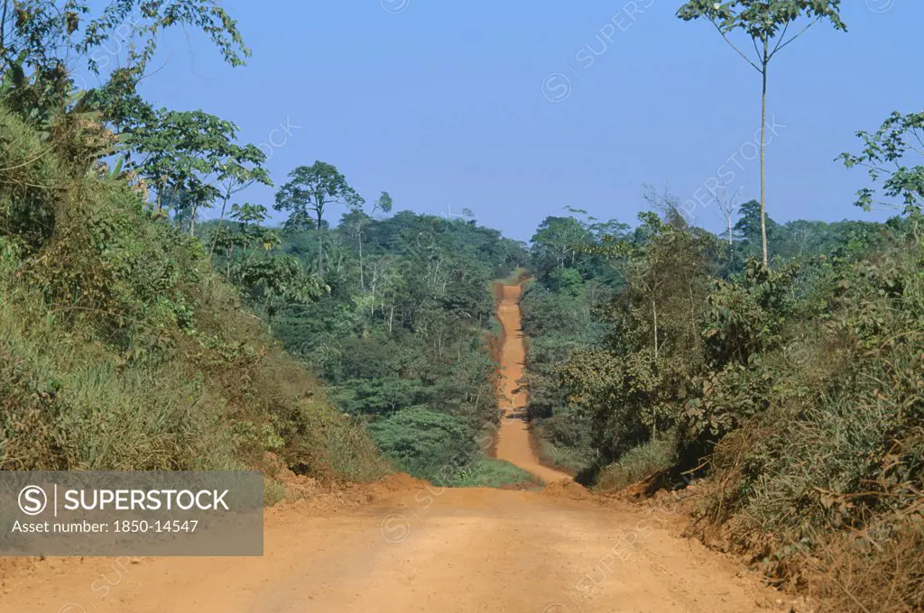 Brazil, Para, Trans Amazonian Highway Between Altanira And Itaituba Looking West.