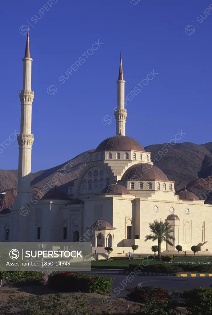 Oman, Muscat, Mosque In A Residential Area.