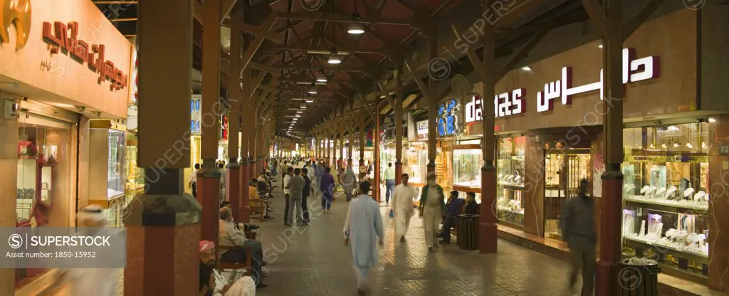 Uae, Dubai, 'The Gold Souq, A Whole Block Of Small Shops Devoted To Gold And Jewellery.'