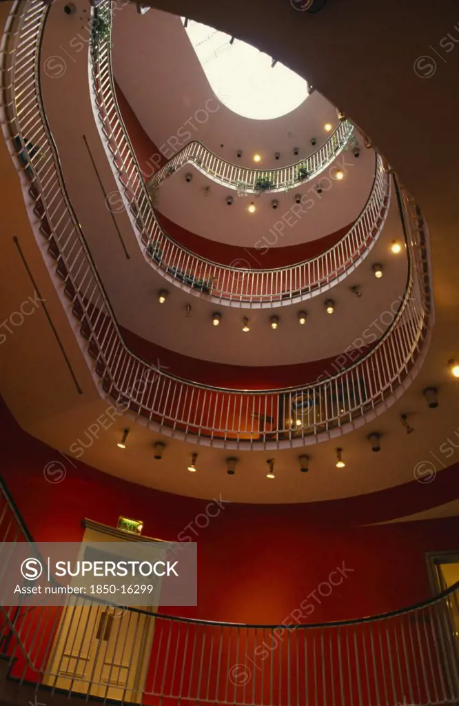 Ireland, Dublin, 'National Gallery Interior, Spiral Staircase And Balcony.'