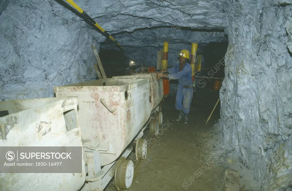 Zimbabwe, Industry, Working Underground In The Arcturus Gold Mine.