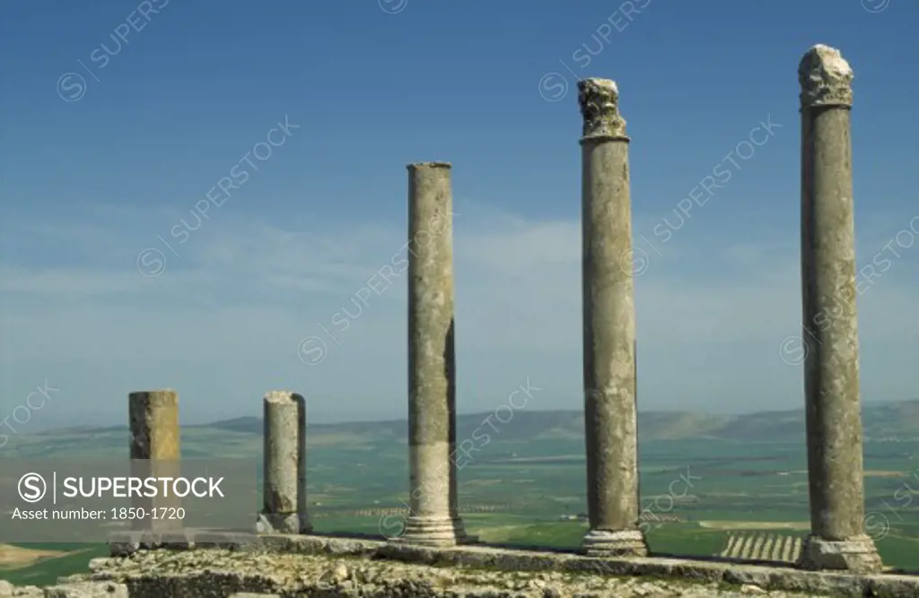 Tunisia, Dougga, Temple Of Saturn Roman Ruins.