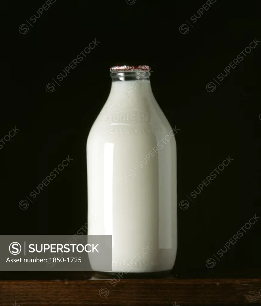 Drink, Milk, Pint Of Unigate Milk In A Glass Bottle.