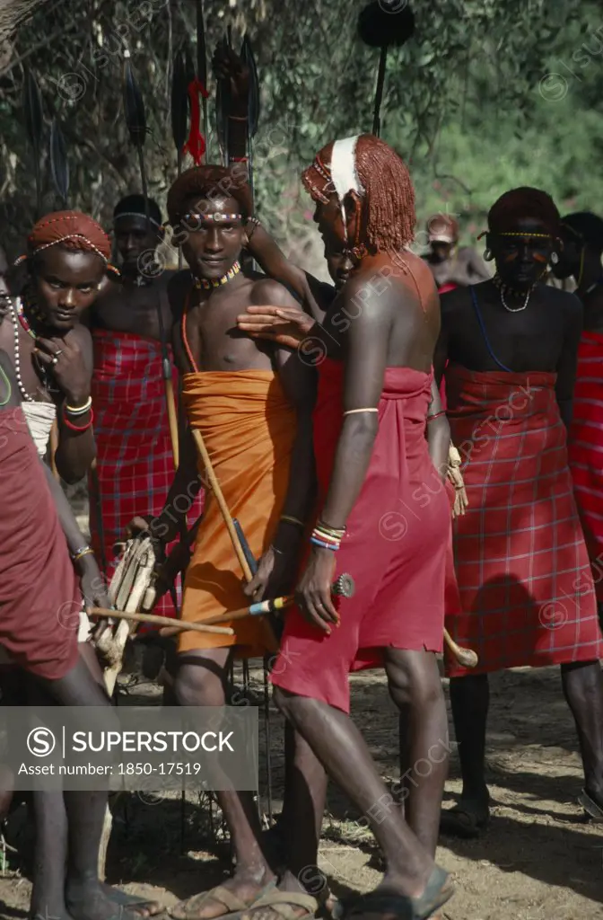 Kenya, Eastern Rift Valley, South Horr, Samburu Warriors.