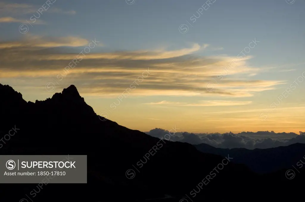Venezuela, Andes, Sunrise. View From Pico El Aguila 4118M Close To Merida