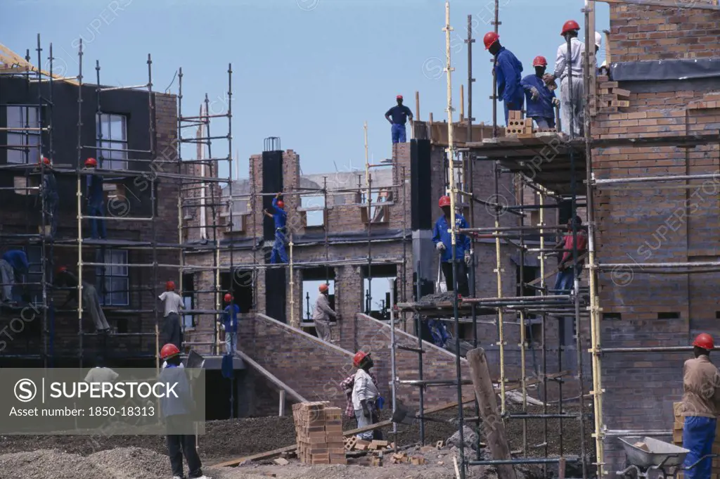 South Africa, Western Cape, Cape Town, Kenilworth.  Construction Of Medium Income Housing.