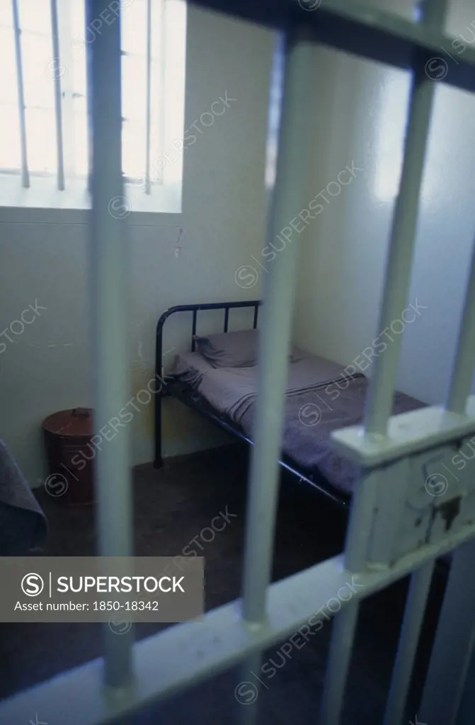 South Africa, Western Cape, Robben Island, Cell In Which Former President Of South Africa Nelson Mandela Was Inprisoned For Eighteen Years.