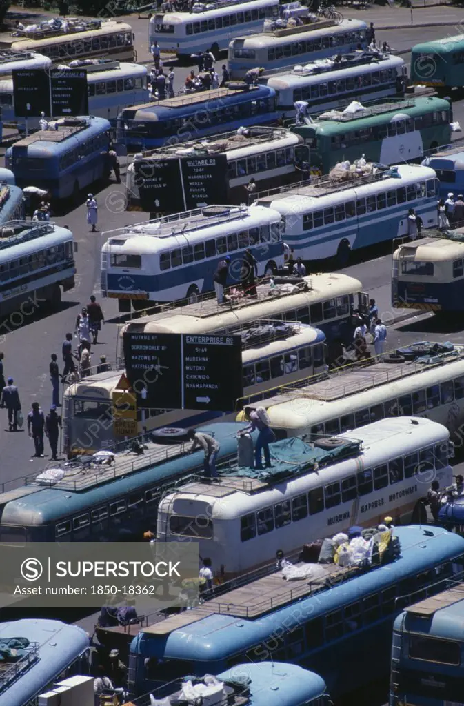 Zimbabwe, Harare, Mbare Central Bus Depot.