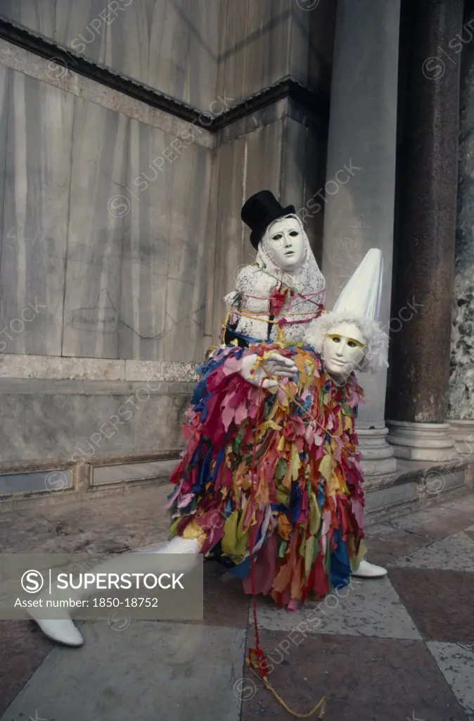 Italy, Veneto, Venice, Carnival Masqueraders.