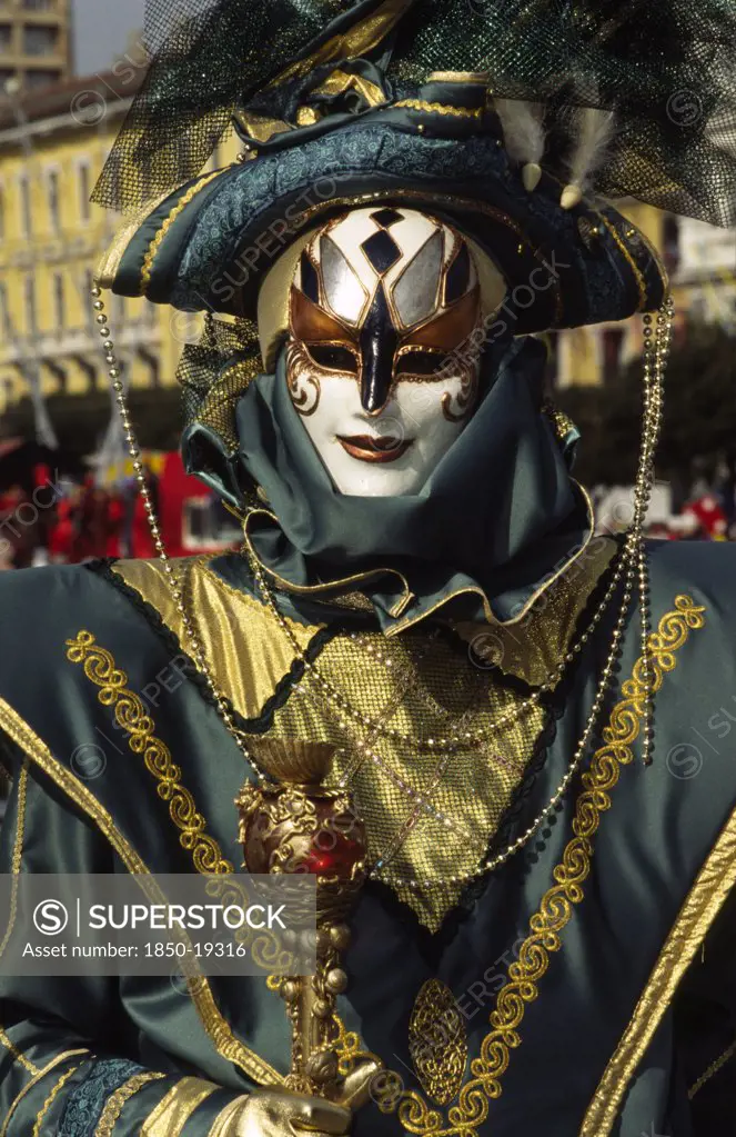 Croatia, Kvarner, Rijeka, 'Mask Carnival Venetian Style Mask. The Rijeka Carnival Held On The Sunday Before Ash Wednesday Rivals The Great Mask Carnival Of Venice, With Troops In Their Thousands Coming From All Over The World To Participate '