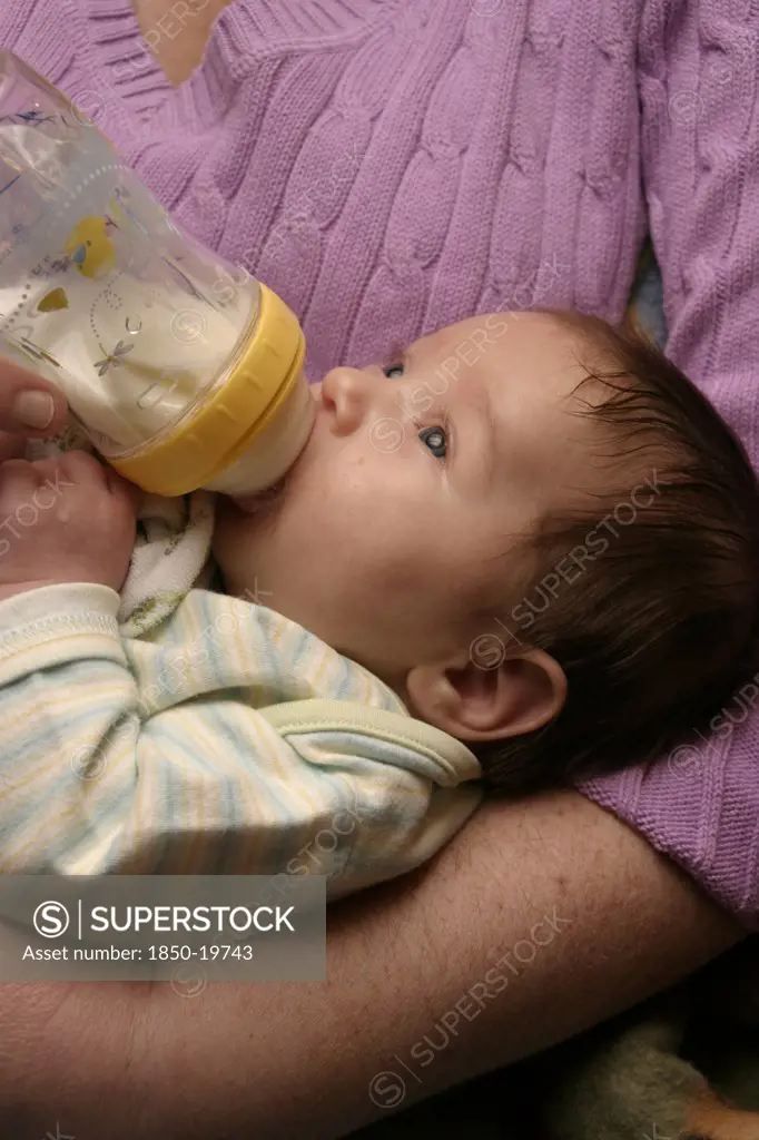 Children, Babies, Birth, 'Kylan Stone, Infant, Drinking From Baby Bottle.'