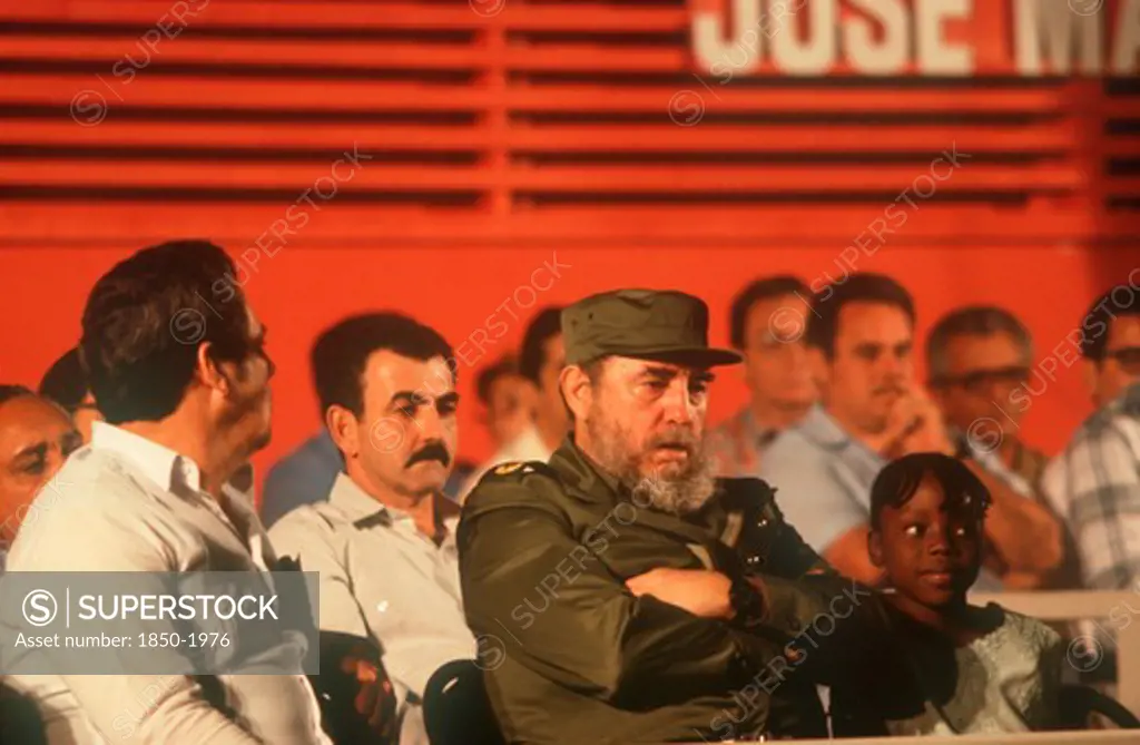 Cuba, Politics, Fidel Castro At The Opening Ceremony For A Special School