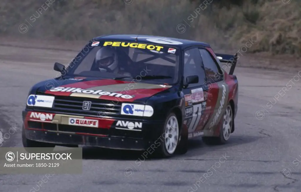 Sport, Motor Racing, Rally Cross, 'Glosso Circuit, Belgium August 1993.  Will Gollop In Peugeot 309 Turbo 4Wd.'
