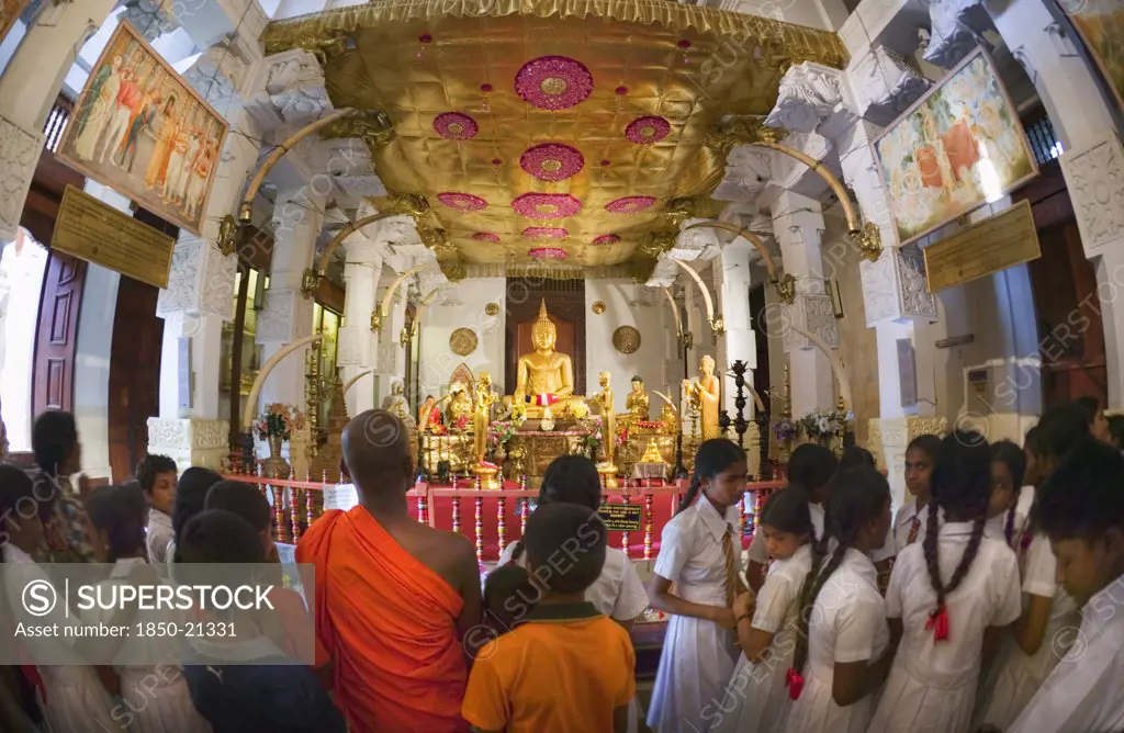 Sri Lanka, Kandy, Interior Of Sri Dalada Maligawa (Temple Of The Tooth).