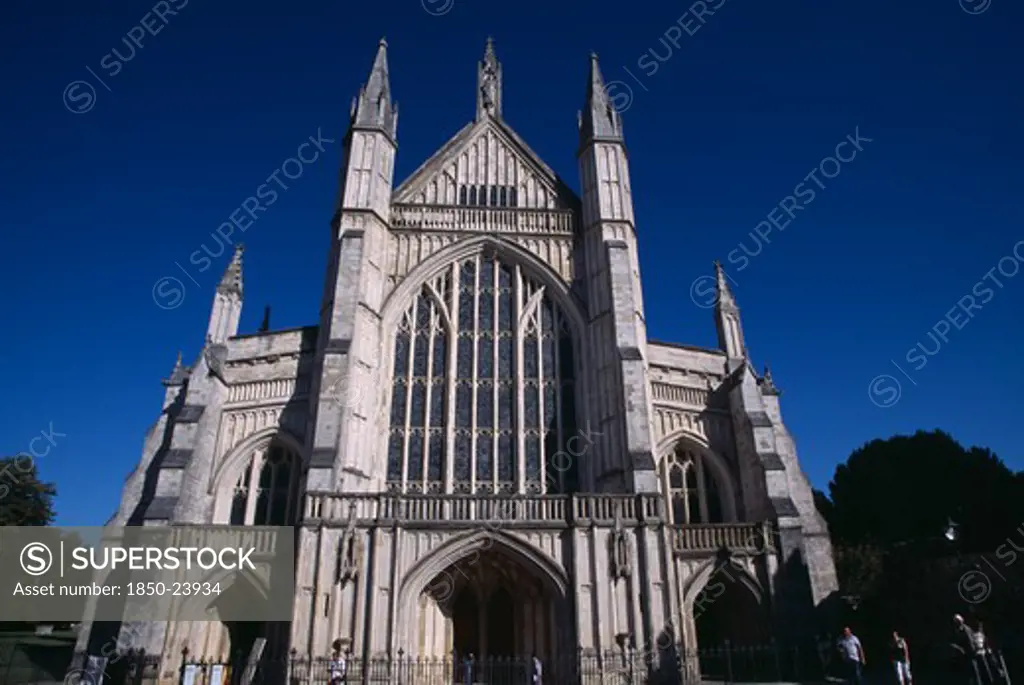 England, Hampshire, Winchester, Winchester Cathedral. West Elevation