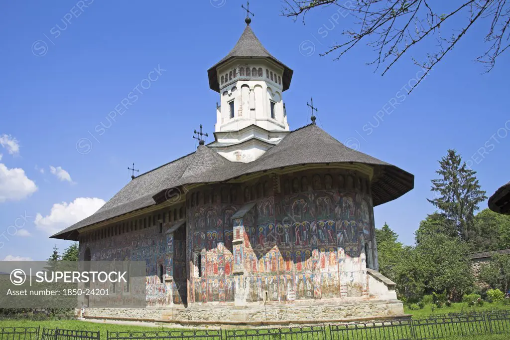 Romania, Moldavia, Bucovina, 'Church Of The Annunciation, Moldovita Monastery, Moldovita'
