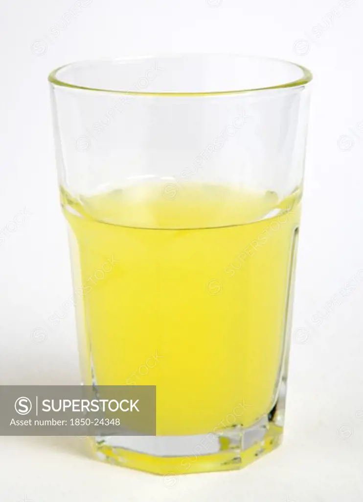 Drink, Soft Drinks, Sugar, Soda Glass Containing Yellow Coloured Soft Drink