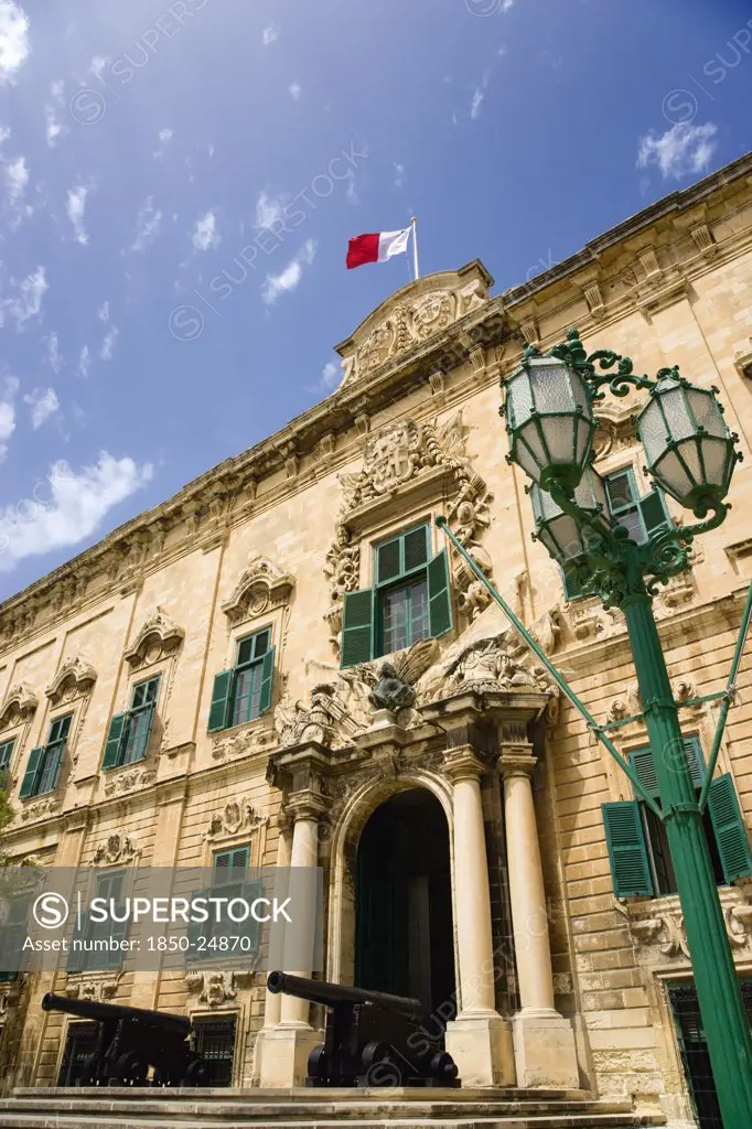 Malta, Valletta, 'The Auberge De Castille The Official Seat Of The Knights Of The Langue Of Castille, Leon And Portugal Designed By The Maltese Architect Girolamo Cassar In 1574, Now The Office Of The Prime Minister '