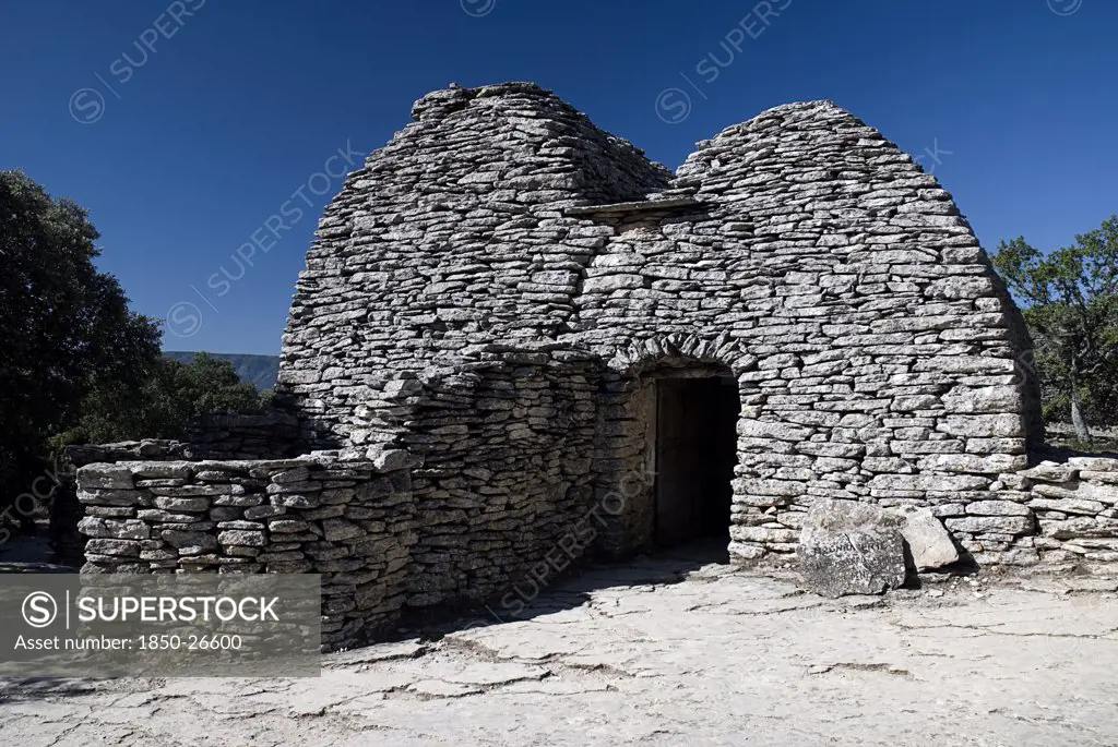 France, Provence Cote DAzur, Vaucluse, 'Le Village Des Bories.  Primitive Abandoned Village Comprising Of Stone Bories, Also Known As Gallic Huts Each With A Specific Function, This Is A Dwelling House.'